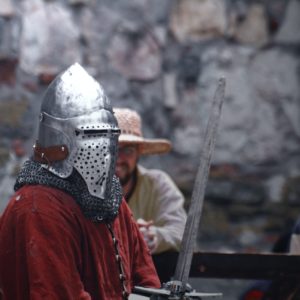 man holding sword